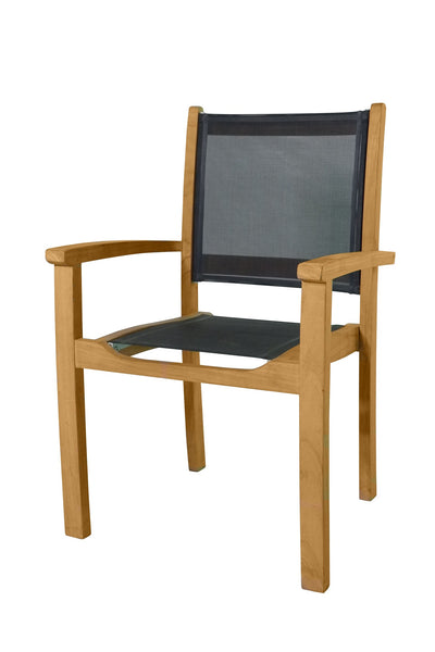 Kayu® Romanza Stacking Teak Chair - [Kayu Teak]